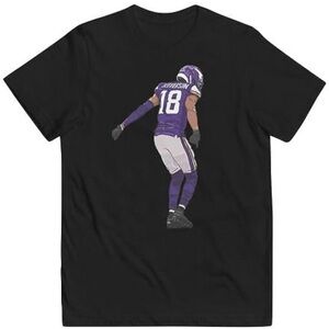 NEW Justin Jefferson Griddy Sketch Minnesota Football Youth T-Shirt
